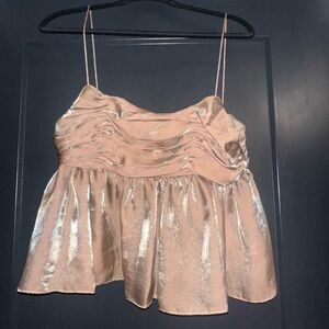 Reformation Metallic Blush Camisole